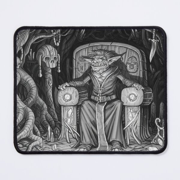 Item preview, The Goblin king sits on his throne illustration designed and sold by Vintage Designs +.