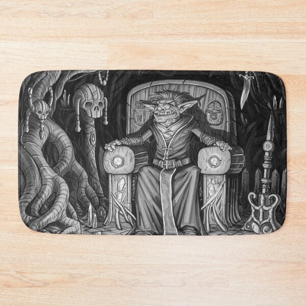 Item preview, The Goblin king sits on his throne illustration designed and sold by Vintage Designs +.