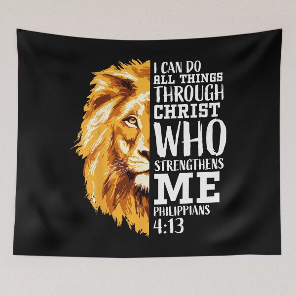 Item preview, Philippians 413 Christian Verse 	 	 Religious Lion 		 designed and sold by insbrtyn14.