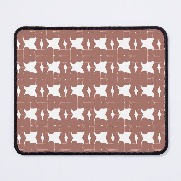 Item preview, Brown-Cream on White - Right Facing Square Knot designed and sold by Kate Anderson Art.