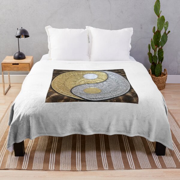 Item preview, Yin-Yang Balance – Artistic Gold and Silver Design designed and sold by Happyfreedom.