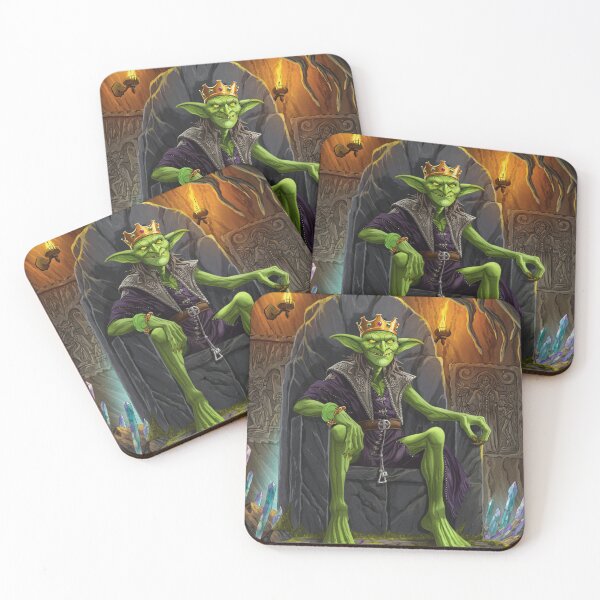 Item preview, The King of the Goblins on his throne illustration designed and sold by Vintage Designs +.