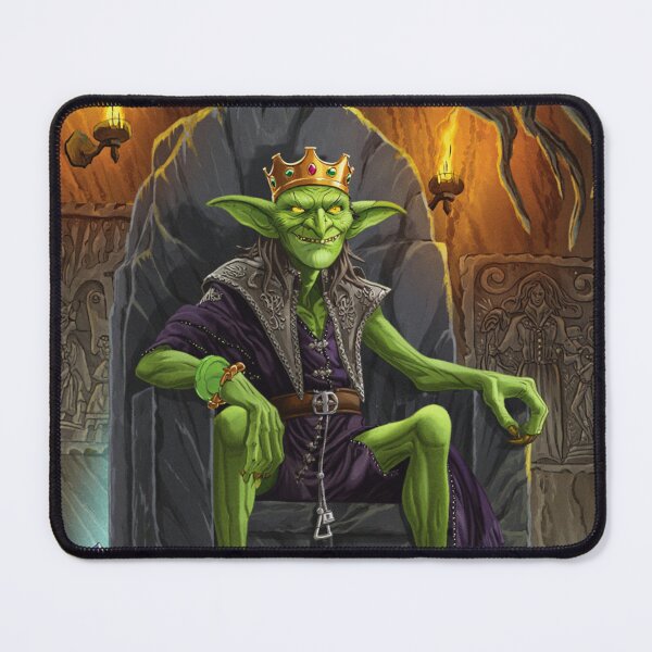 Item preview, The King of the Goblins on his throne illustration designed and sold by Vintage Designs +.