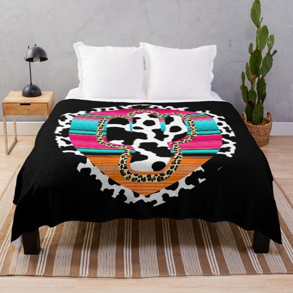 Item preview, Western Cow Cactus Leopard Cheetha Serape Turquoise pink 		 designed and sold by iybrnfmg61.