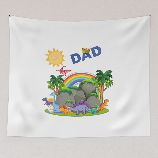 Item preview, Cute Dino Family with Rainbow | Fun Dad Gift designed and sold by BushraDesgin.