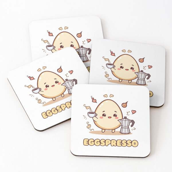 Artikelvorschau, Eggspresso Cartoon | Kawaii Kaffee-Ei entworfen und verkauft von Mr.Egg Shop.