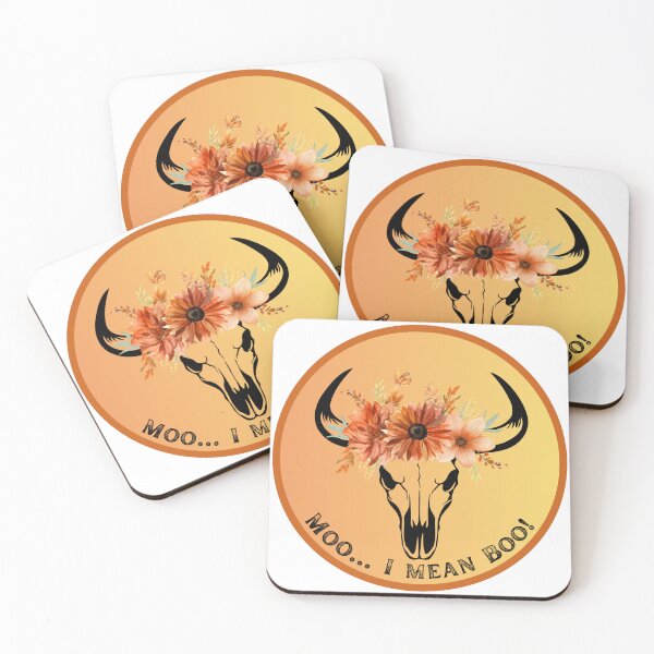 Item preview, Moo... I mean Boo! Cow Skull designed and sold by Seeshellspace Designs.