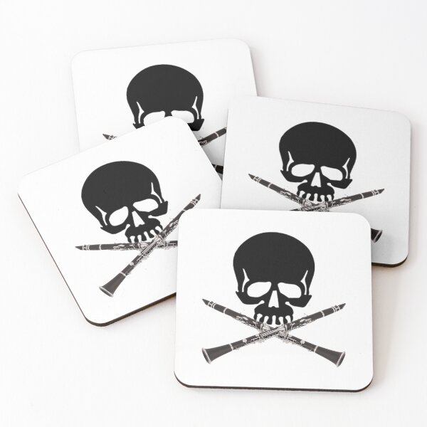 Item preview, Skull With Clarinet Crossbones 	 	 designed and sold by icnjdzcenwa75.