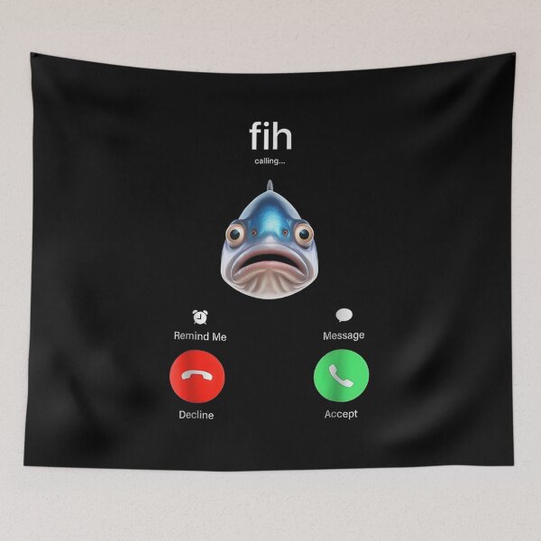 Item preview, Fih Calling Remind me Message Decline Accept Phone Call Fish designed and sold by BASKF.
