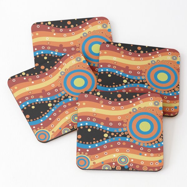 Item preview, Vibrant Concentric Waves — Psychedelic Abstract Pattern with Bold Rings & Retro Style Colors - First Nations Peoples designed and sold by AnTartstudios.