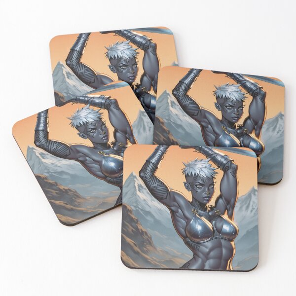 Item preview, Dark Elf Warrior woman with sword fantasy art illustration designed and sold by Vintage Designs +.