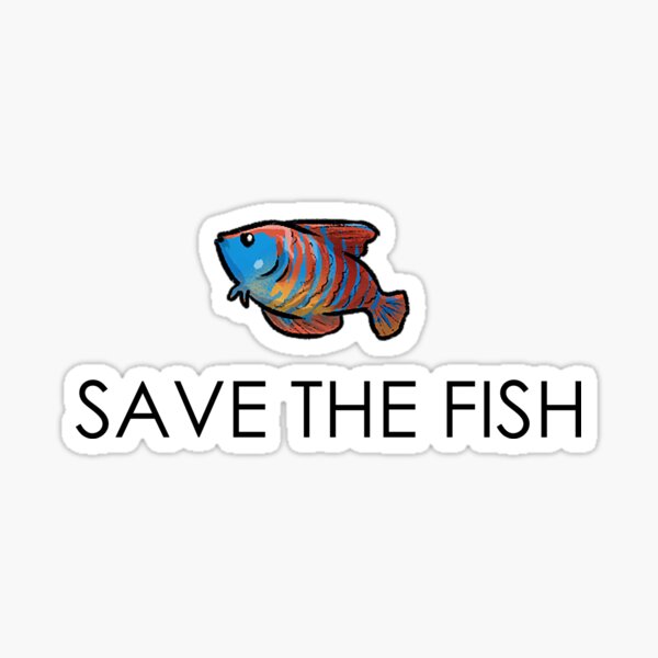 Item preview, Save the fish designed and sold by A-sh-sea-art.