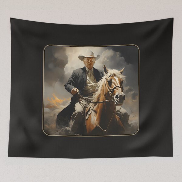 Item preview, Trump Cowboy Riding Horse Western Trump 2024 Republican designed and sold by RudolpGulgowski.