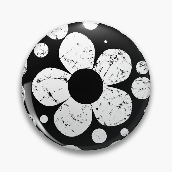 Item preview, Floral pattern black and white flowers used look 60s designed and sold by Luzi Illustrella.