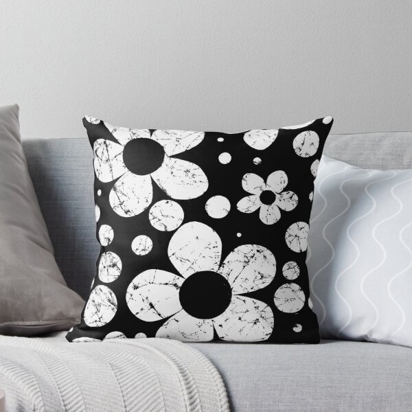 Item preview, Floral pattern black and white flowers used look 60s designed and sold by Luzi Illustrella.