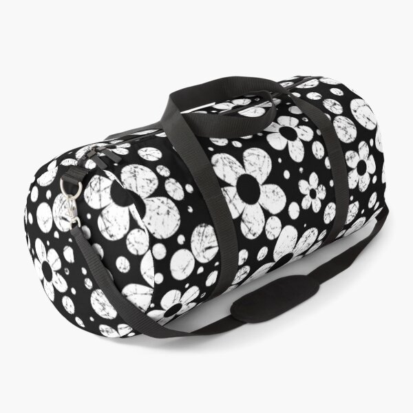 Item preview, Floral pattern black and white flowers used look 60s designed and sold by Luzi Illustrella.
