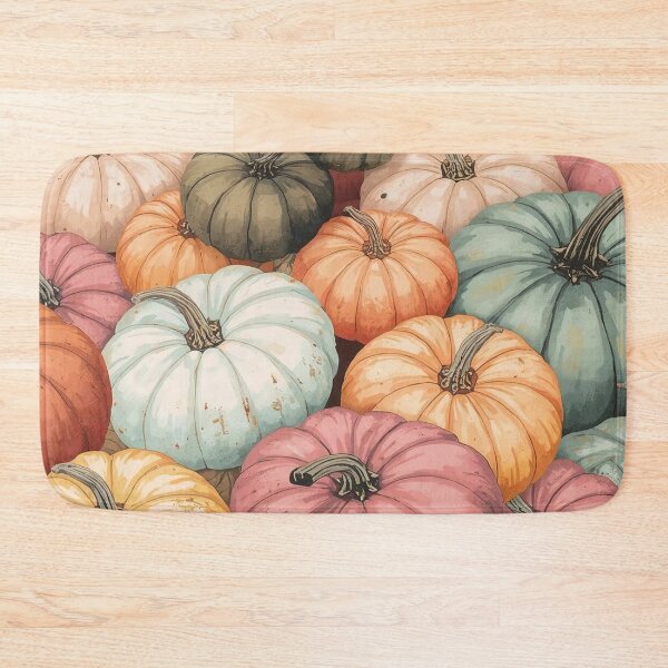 Item preview, Autumn Pastel Pumpkins Pattern designed and sold by KikaDP.