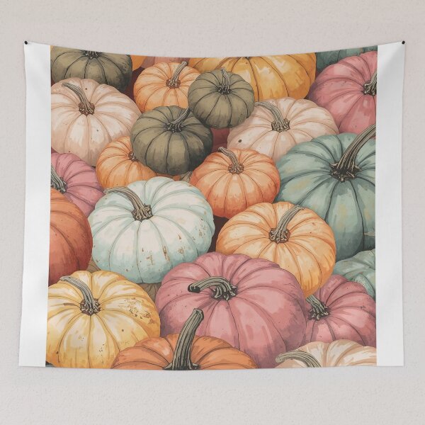 Item preview, Autumn Pastel Pumpkins Pattern designed and sold by KikaDP.