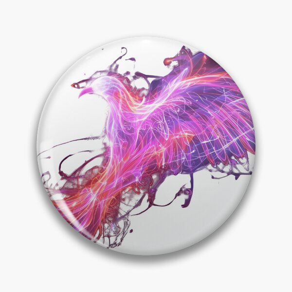 Item preview, Cosmic Neon  phoenix Flight – Futuristic Fractal Energy Digital Artwork designed and sold by NatureNookTees.