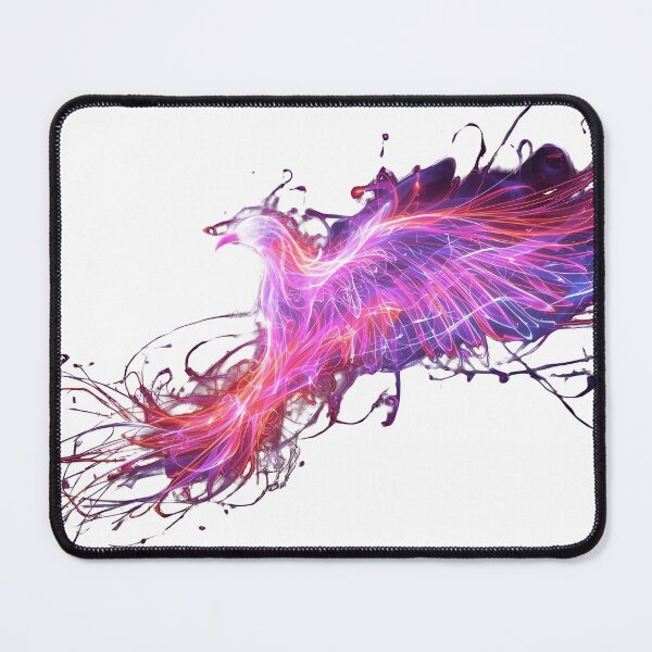 Item preview, Cosmic Neon phoenix Flight – Futuristic Fractal Energy Digital Artwork designed and sold by NatureNookTees.