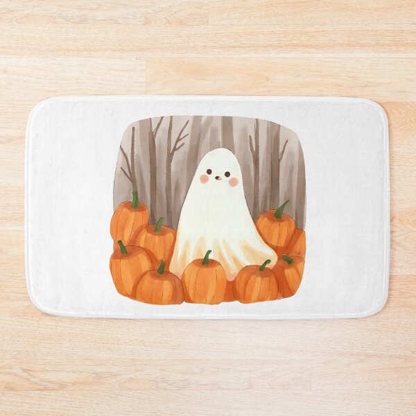 Item preview, Cute Ghost with Pumpkins – Kawaii Halloween designed and sold by Dream Magic Co.