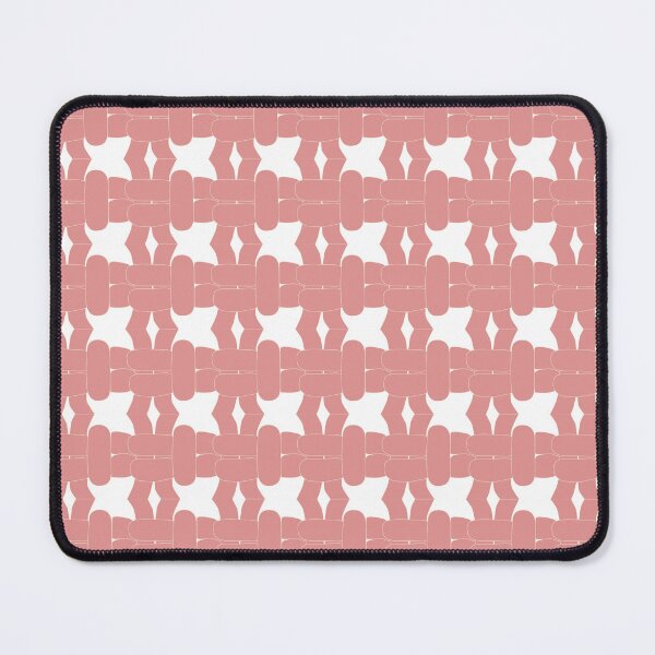 Item preview, Pink-Cream on White - Right Facing Square Knot designed and sold by Kate Anderson Art.