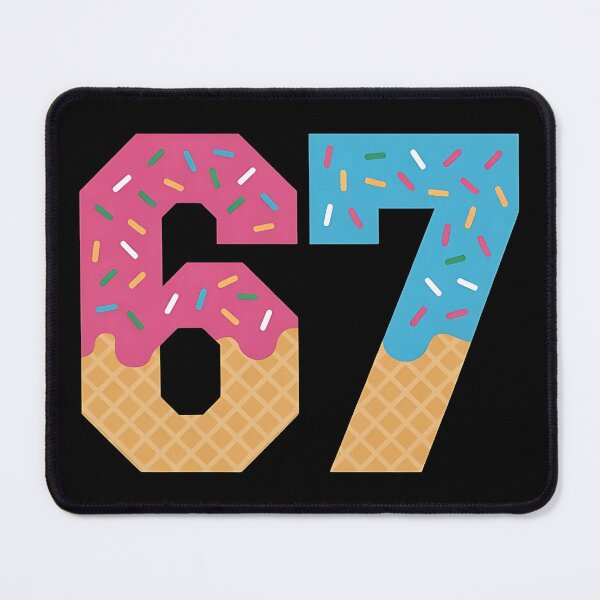 Item preview, 67 Ice Cream Drip Meme Six Seven Gen Alpha Slang, Ice Cream Sprinkles Number 67 designed and sold by BLZART.