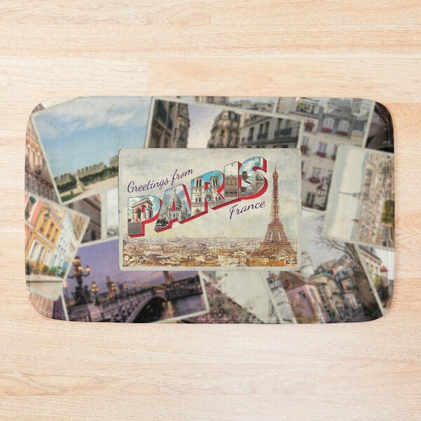 Item preview, Greetings from Paris in France Vintage style retro souvenir designed and sold by DeveloperProp0.