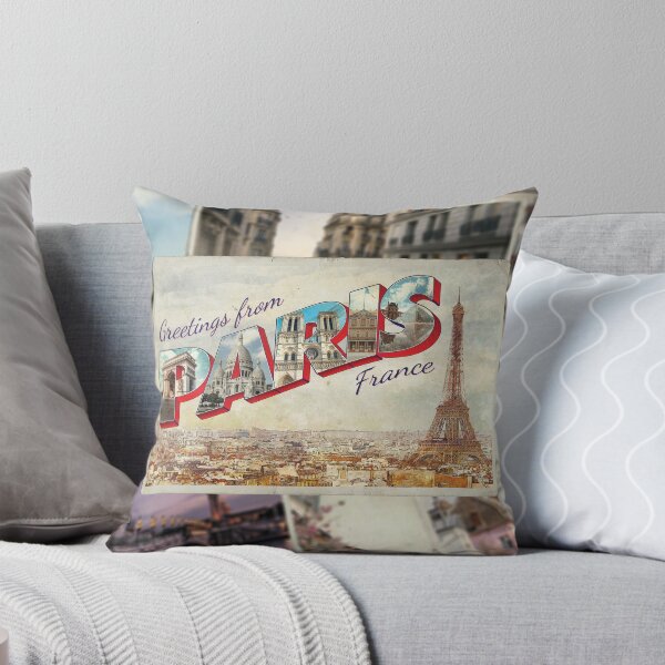 Item preview, Greetings from Paris in France Vintage style retro souvenir designed and sold by DeveloperProp0.