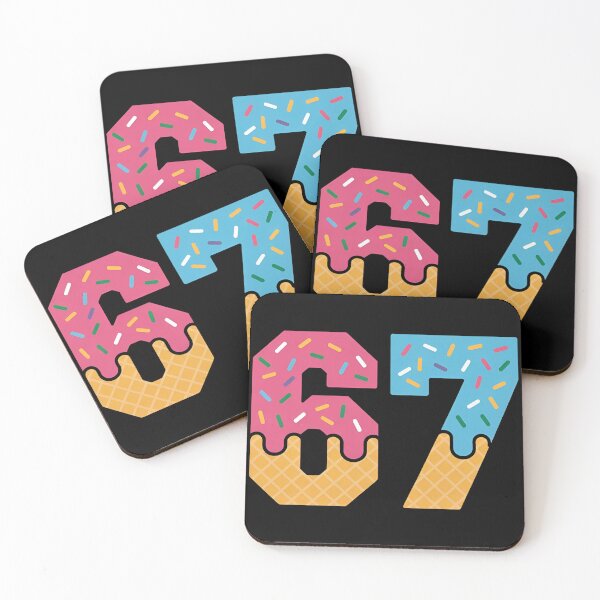 Item preview, 67 Ice Cream Drip Meme Six Seven Gen Alpha Slang, Ice Cream Sprinkles Number 67 designed and sold by BLZART.