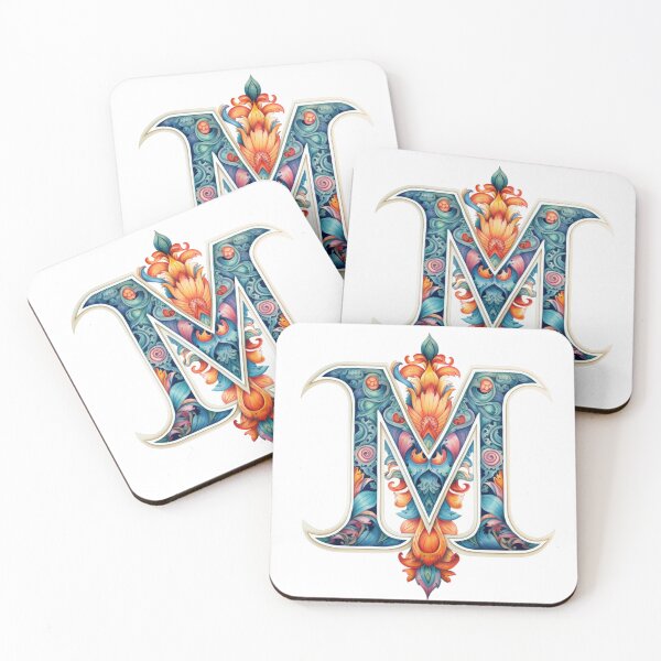 Item preview, Ornamental Letter M – Colorful Artistic Monogram designed and sold by Happyfreedom.