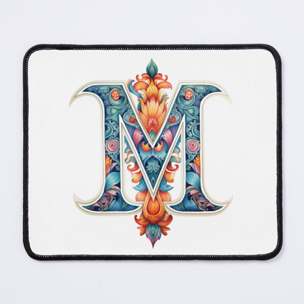 Item preview, Ornamental Letter M – Colorful Artistic Monogram designed and sold by Happyfreedom.