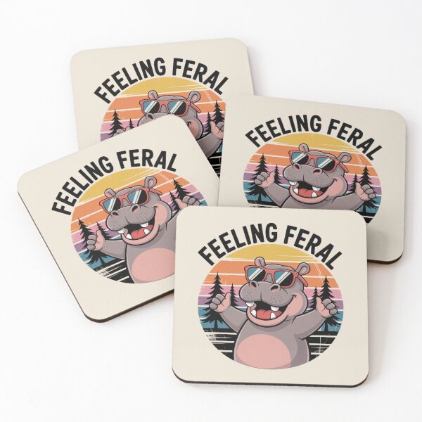 Item preview, Feeling Feral – Hippo designed and sold by Qwibbo.