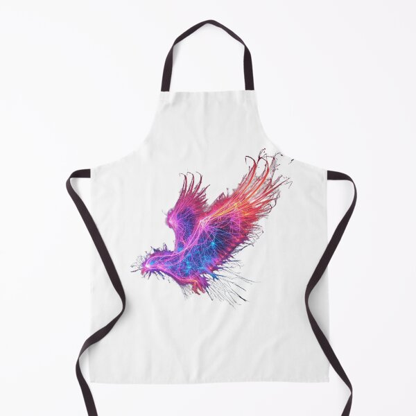 Item preview, Futuristic Light hawk  – Abstract Neon Fractal Energy Design designed and sold by NatureNookTees.