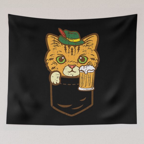 Artikelvorschau, Pocket Cat Oktoberfest Hut Bayerisches Kätzchen Deutsch entworfen und verkauft von gadjmodcpe28.
