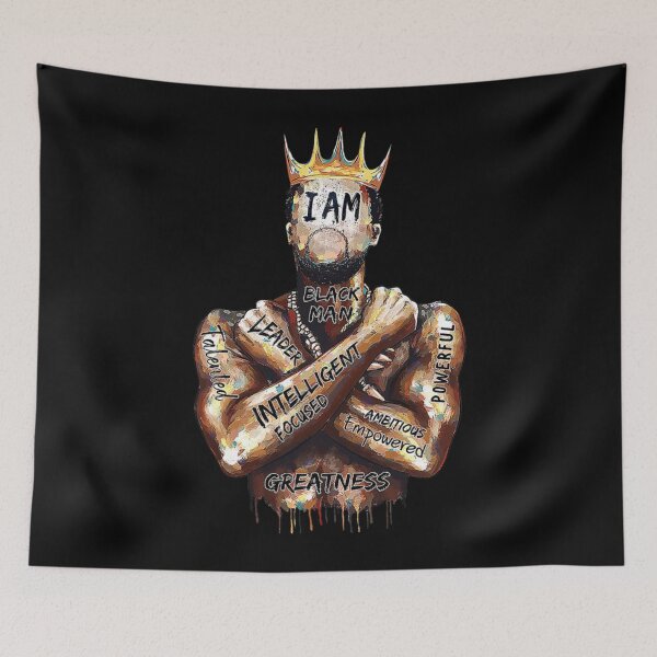 Item preview, I'm A Black Man King Mighty Dad Afro Melanin Black History designed and sold by MargareteHomeni.