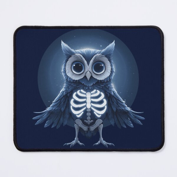 Item preview, Halloween Owl – Cartoon owl in glowing skeleton costume designed and sold by Meiersbeste.