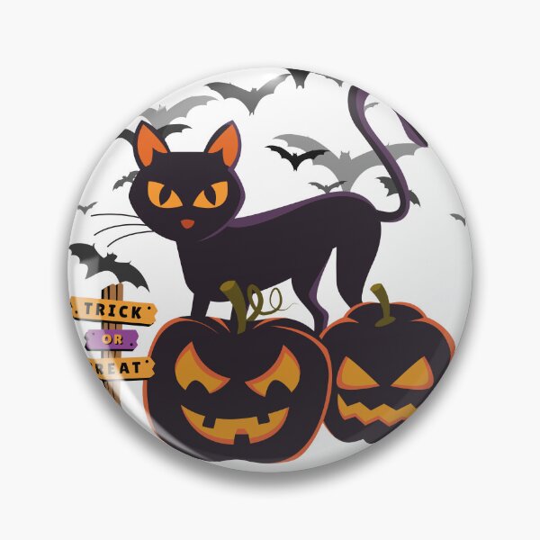 Item preview, Spooky Black Cat Halloween Trick or Treat Design designed and sold by KikaDP.
