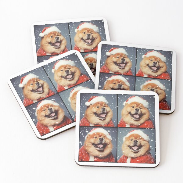 Item preview, Cute Christmas Chow Chow in Santa Hat – Funny Holiday Photobooth designed and sold by RockFireMerch.