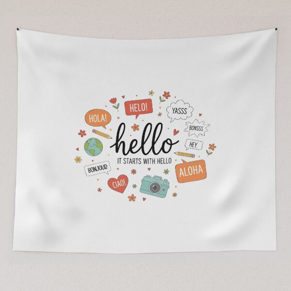 Item preview, It Starts With Hello designed and sold by pugshowsfashion.