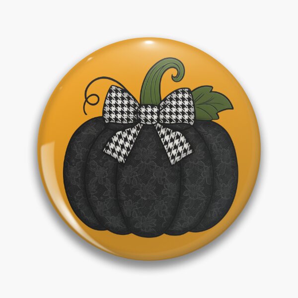 Item preview, Elegant Black Lace Pumpkin Design | Houndstooth Bow Autumn Halloween Shirt Hoodie Sticker Tote Bag designed and sold by KimmiesColors.