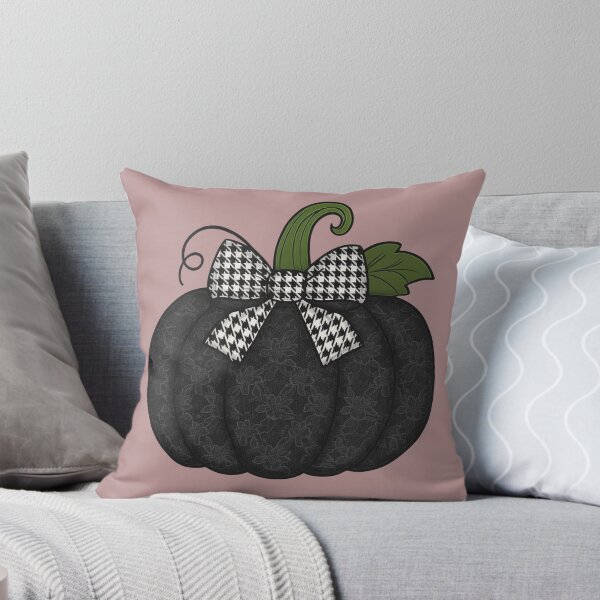 Item preview, Elegant Black Lace Pumpkin Design | Houndstooth Bow Autumn Halloween Shirt Hoodie Sticker Tote Bag designed and sold by KimmiesColors.