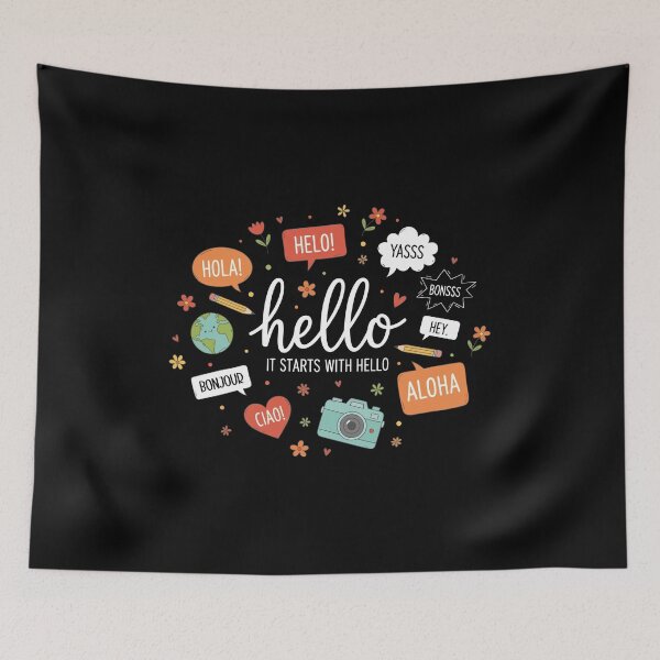 Item preview, It Starts With Hello designed and sold by pugshowsfashion.