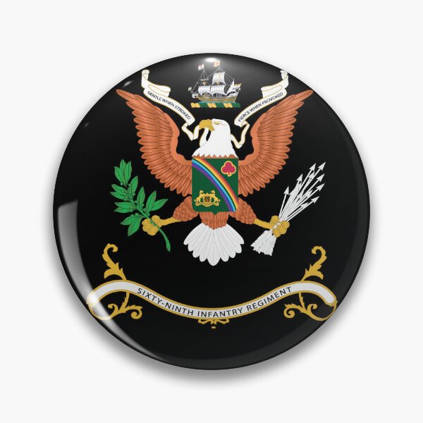 Item preview, Army - Regimental Colors - 69th Infantry Regiment  - GENTLE WHEN STROKED - FIERCE WHEN PROVOKED X 300 designed and sold by Military Insignia Products.