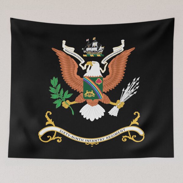 Item preview, Army - Regimental Colors - 69th Infantry Regiment  - GENTLE WHEN STROKED - FIERCE WHEN PROVOKED X 300 designed and sold by Military Insignia Products.