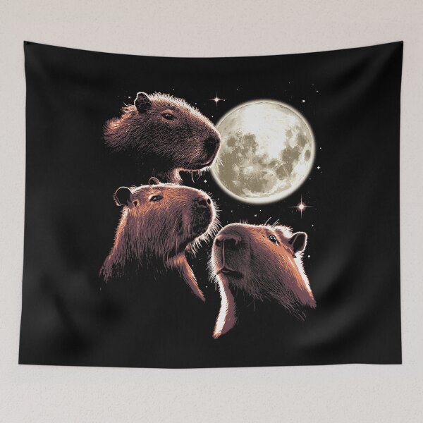 Item preview, Three Capybara Moon Funny Capybara Meme Mystical Capybara 		 designed and sold by ohwrywjjmbz61.