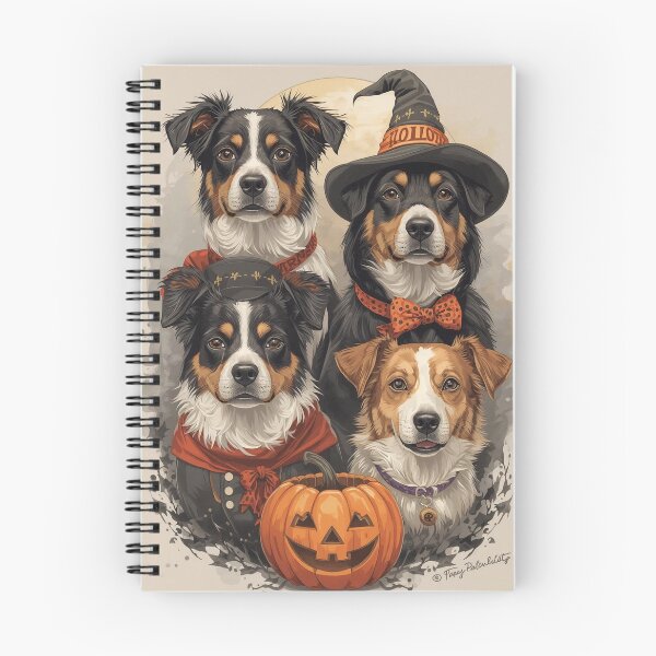 Item preview, Halloween Dogs with Pumpkin and Full Moon designed and sold by KikaDP.
