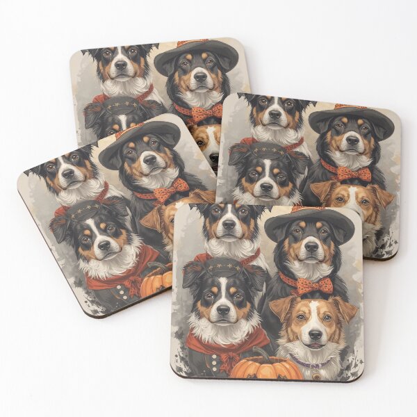 Item preview, Halloween Dogs with Pumpkin and Full Moon designed and sold by KikaDP.