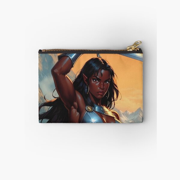 Item preview, Black Warrior woman with sword fantasy art illustration designed and sold by Vintage Designs +.