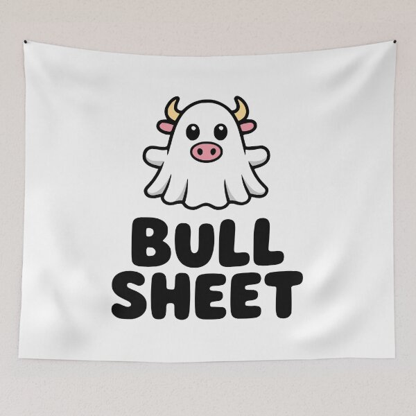 Item preview, Bull Sheet! Cute Bull Halloween Pun designed and sold by PMCreative.